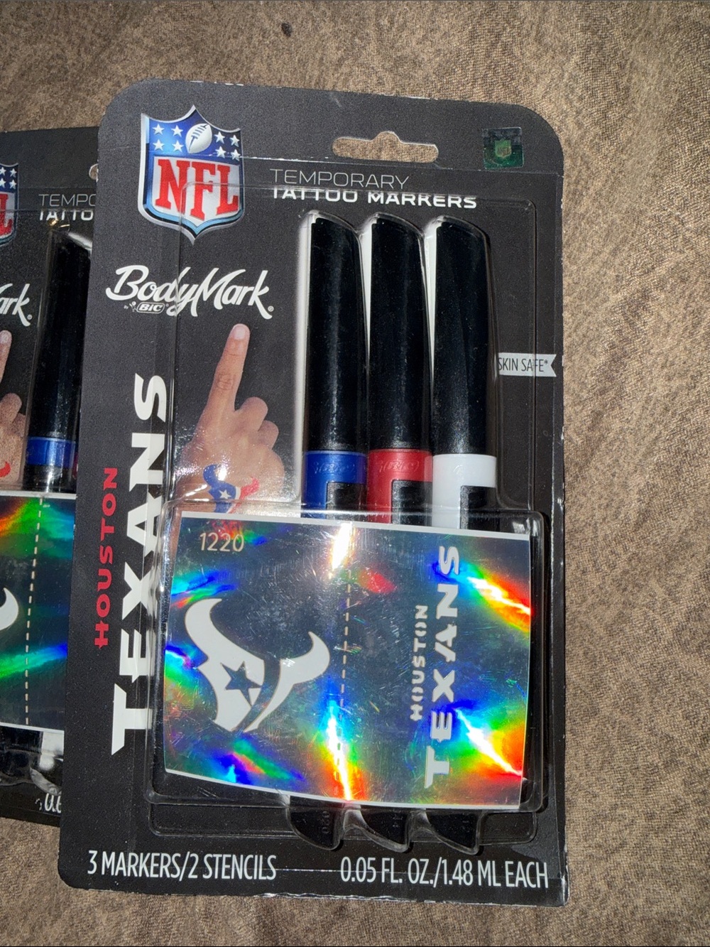 2 packs bodymark Houston Texans